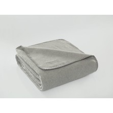 Aksu Brighton Collection Pamuklu Tv Battaniye 130 x 170 Gri