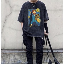 Touz Moda Yıkamalı Van Gogh Eskitme T-Shirt