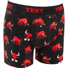 Teet Erkek Boxer Pamuklu Desenli Deluxe 5'li Set