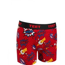 Teet Erkek Boxer Pamuklu Desenli Deluxe 5'li Set