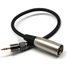 Runto 3,5mm 1/8 "stereo - Xlr Erkek 3 Pin Adaptör Yakın Mikrofon Kablo Kablosu (Yurt Dışından)