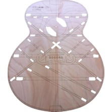 Runto 43 Inç Ahşap SJ200 Varil Gitar Vücut Şablonu 2.5mm Kalınlığı Gitar Parçası (Yurt Dışından)
