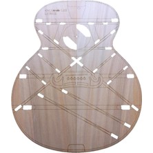 Runto 43 Inç Ahşap SJ200 Varil Gitar Vücut Şablonu 2.5mm Kalınlığı Gitar Parçası (Yurt Dışından)