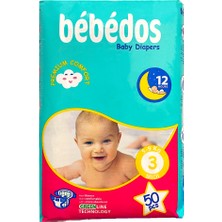 Bebedos Midi Bebek Bezi No.3 50'li Paket