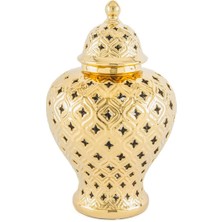 Mikasa Moor Gold Küp Kapaklı Vazo 20X33CM