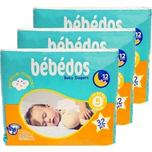 Bebedos 3'lü Junior Bebek Bezi No.5 96'lı Set