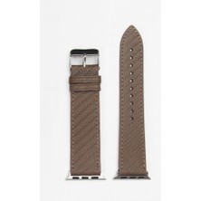 Wrapsol Apple Watch Kordon Kahverengi Karbon 38-40-41 mm Uyumlu