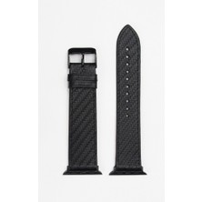 Wrapsol Apple Watch Kordon Siyah Karbon 38-40-41 mm Uyumlu
