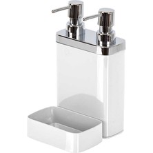 Es Dekor Prmnv Viva Yaşa 2'li Sıvı Sabunluk Çıkarılabilir Süngerlikli Beyaz