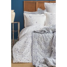 Apricitas Home Liberty Indigo Çift Kişilik %100 Pamuk Nevresim Takımı ve Battaniye-Yatak Örtüsü Seti