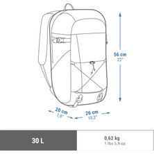 Decathlon Quechua Outdoor Sırt Çantası - 30L - Siyah - Nh 100