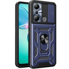 Pilanix Infinix Hot 20i Kılıf Ultra Korumalı Yüzüklü Manyetik Sürgülü Vega Kapak