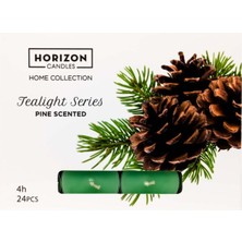 Horizon Tealıght Standart Mum - Kokulu - 24'lü - Farklı Renklerde - 3,75*1,4 cm - Pencereli Kutu