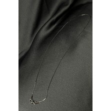 Mooni Accessories Madrid Ince Silver Gümüş Renk 316L Stainless Steel 64CM Çelik Kolye