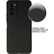 Kılıfmania Tecno Camon 18P ile Uyumlu Kapak Kamera Korumalı Mat Siyah Yumuşak Silikon Kılıf