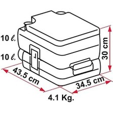 Porvaletti Portatif Tuvalet 10LT Pis Su Tankı