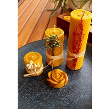 Nefha Candle Gül Figürlü Bal Mumu Dörtlü Set ( Hediyelik )