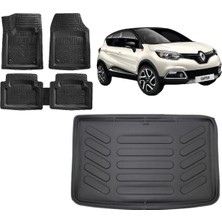 Team Car Renault Captur 2018 Model 3D Bagaj Havuzu+3d Havuzlu Paspas