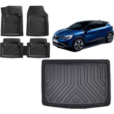 Team Car Renault Captur 2021 Model Alt Kademe 3D Bagaj Havuzu+3d Havuzlu Paspas