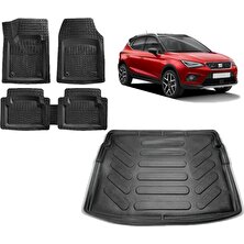 Team Car Seat Arona 2019 Model Üst Kademe 3D Bagaj Havuzu+3d Havuzlu Paspas