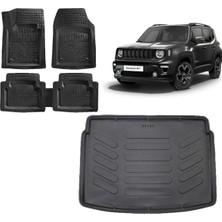 Team Car Jeep Renegade 2018 Model Alt Kademe Bagaj Havuzu+3d Havuzlu Paspas 3D Bagaj Havuzu+3d Havuzlu Paspas