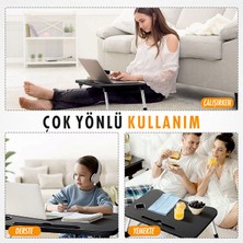 Nurline Laptop Masası Yatak Masası Portatif Katlanır Laptop Masası Çalışma Masası Kamp Masası Hasta Masası