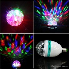 Derwell Renkli LED Döner Başlıklı Disko Topu Ampul Gece Lambası 3 Watt E27 Duylu Renkli Disco Ampul