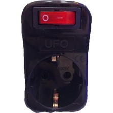 As Bakalit Ufo Tekli Akım Korumalı Priz Siyah