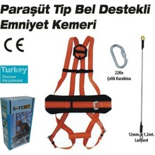 Safety S Y Paraşüt Tip Bel Destekli Emniyet Kemeri Safeset Sfp-1