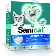 Sanicat Active White Ultra Topaklanan Kedi Kumu 6 Lt