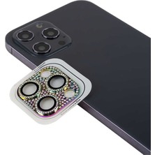 Glitz Apple iPhone 12 Taşlı Parlak Renkli Kamera Koruyucu Lens Koruma