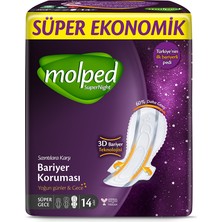 Molped Superninght Hijyenik Ped Süper Gece Avantaj Paket 112 Adet
