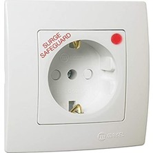 Makel Lillium Kare Sıva Altı Beyaz Şok Korumalı Priz 32001139K