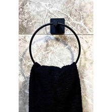 Kitchen Store Kare Yapışkanlı Siyah Yuvarlak Havluluk Modern Stil ile Şık Tasarım ve Kolay Temizlik