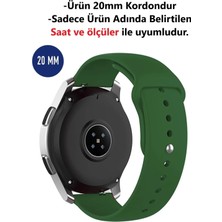 Furenfa Samsung Galaxy Watch Active 2 (42MM-44MM) Uyumlu Yüksek Kalite 20MM Klasik Silikon Kordon Kayış