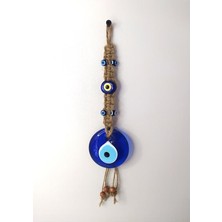 HD Marketim Cam Nazar Kötü Göz Kovucu Hand Made Ağaç Duvar Dekorasyonu Hasır Nazarlık Duvar Ağaç Ev Süsü