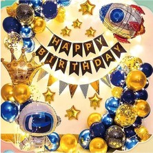 Çıtı Pıtı Store Çıtıpıtıstore Uzay Temalı LED Işıklı Doğum Günü Balon Seti