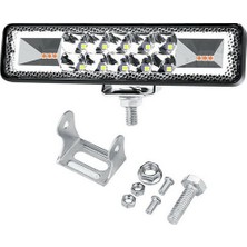 Point Beyaz LED Sarı Çakarlı Off Road Sis Panjur Farı Çalışma Lambası 16 LED 12-24V