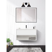 Riolight  Retro,rustik,vintage Eskitme Duylu Mafsallı Hareketli Başlık Ayna Üstü Metal Duvar Aplik