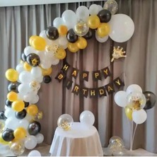 Çıtı Pıtı Store Çıtıpıtıstore Beyaz Gold Doğum Günü Balon Seti