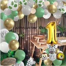 Çıtı Pıtı Store Çıtıpıtıstore Safari Temalı 1 Yaş Doğum Günü Balon Seti