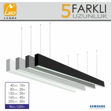 Lambaled Lineer Slım LED Sarkıt 40CM 10W 4000K Doğal Işık