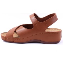 Dagoster DZA37-1810 Taba Günlük Ortopedik Kadın Sandalet