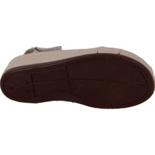Dagoster DZA37-1817 Bej Günlük Ortopedik Kadın Sandalet