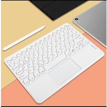 Alfa MEC Samsung Galaxy Tab A T510 T515 T517 Uyumlu Bluetooth Klavye Touchpad Slim Kablosuz Wifi Q Klavye