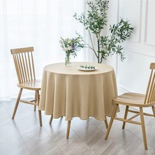 Zeren Home Sıvıya Dayanıklı Yuvarlak Dertsiz Masa Örtüsü