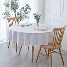 Zeren Home Sıvıya Dayanıklı Yuvarlak Dertsiz Masa Örtüsü