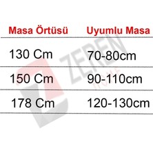 Zeren Home Sıvıya Dayanıklı Yuvarlak Dertsiz Masa Örtüsü