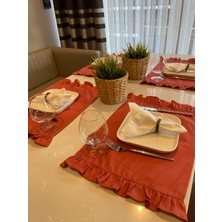 Decamor Home Kiremit Fırfırlı Dertsiz Amerikan Servis 4'lü