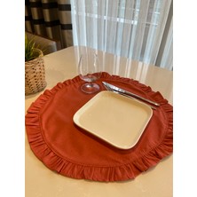 Decamor Home Fırfırlı Yuvarlak Amerikan Servis 2'li